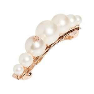 TORY BURCH • Evie Pearl Hair Clip Barrette Accessory